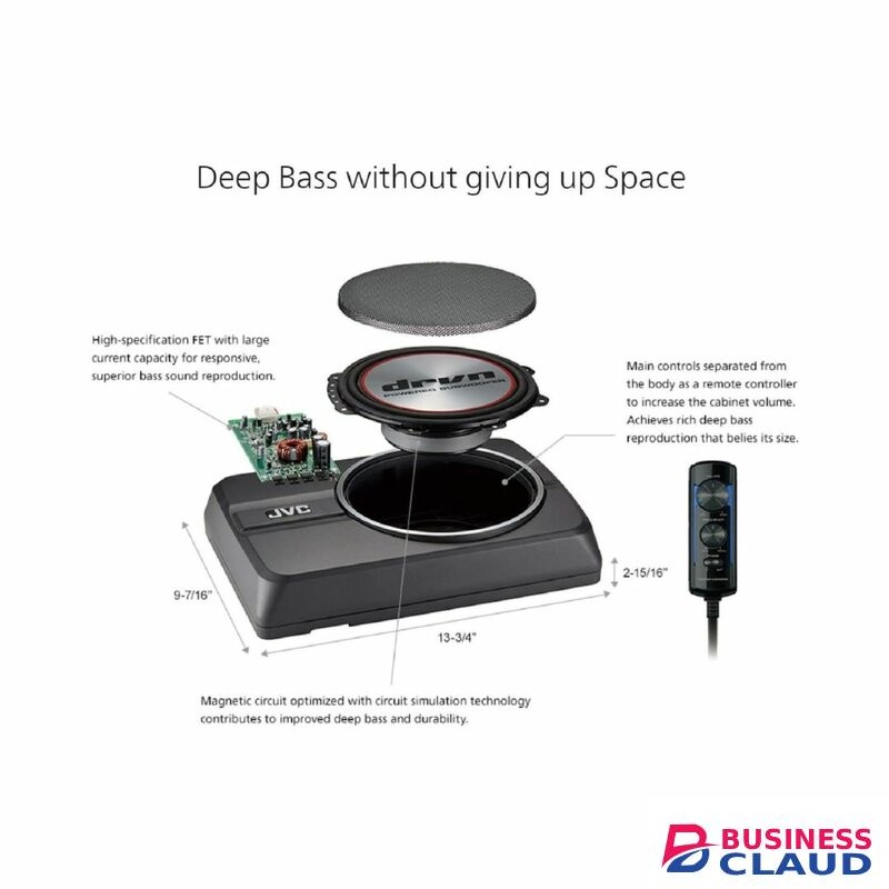 JVC CW-DRA8 Compact Powerful Subwoofer 250