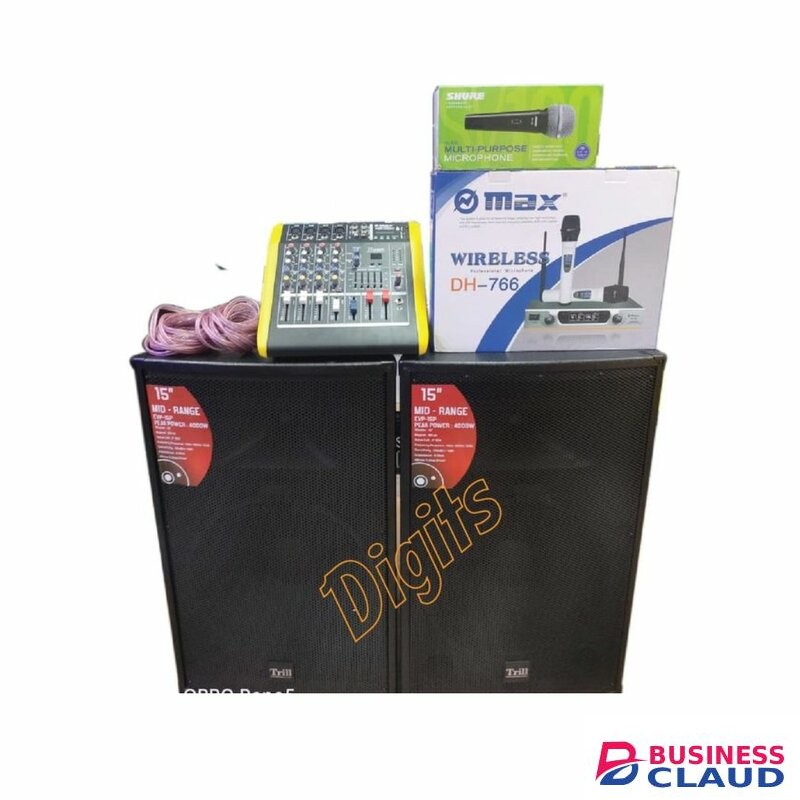 Yamaha PUBLIC ADDRESS SYSTEM 4CH MIXER & 2 SPEAKER