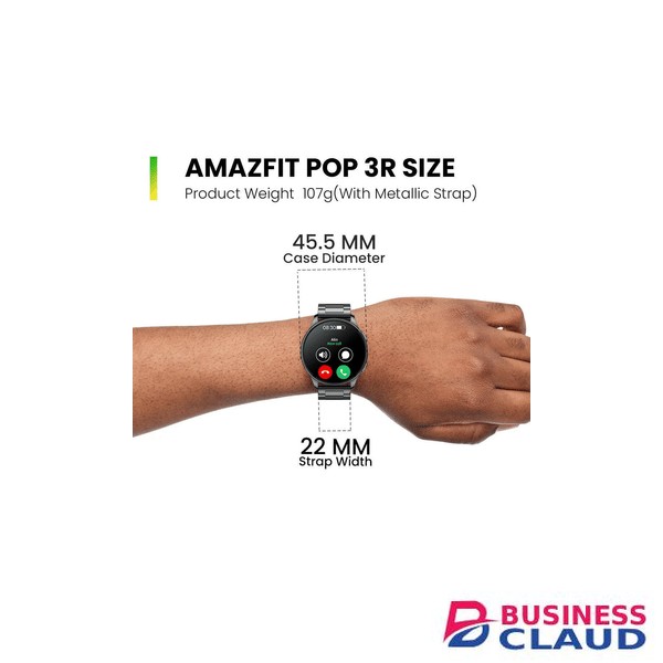 Amazfit Pop 3R Smart Watch: AMOLED Display, 24/7 Heart Rate Tracking