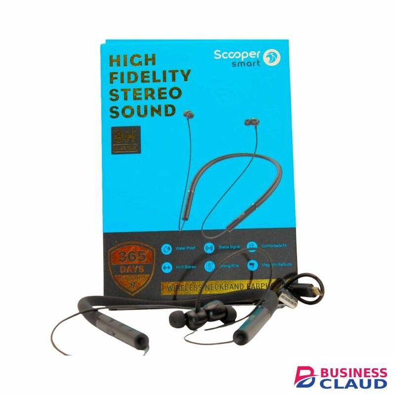 scooper neckband earphone 8hr battery 2026