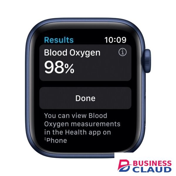 Apple Watch Series 6 (GPS, 44mm, Blue Aluminum, Deep Navy Sport Band)