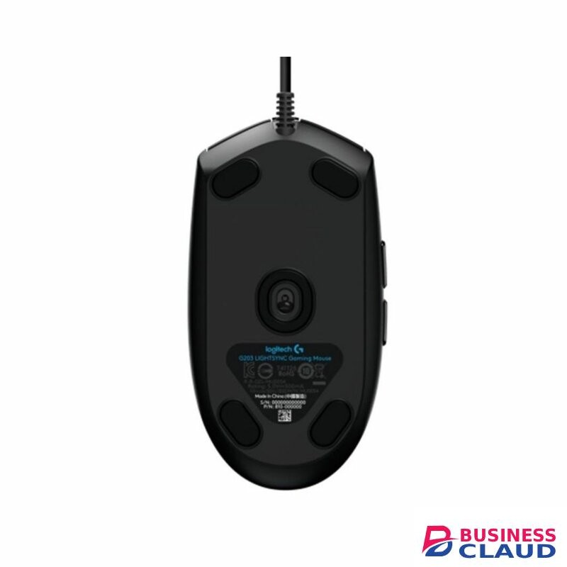 Logitech G203 Prodigy Programmable RGB Gaming Mouse (Black, White, Blue)