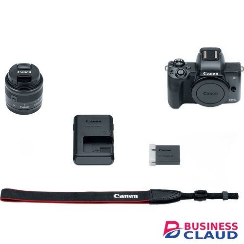Canon EOS M50 Mirrorless Digital Camera With 15-45mm Lens (Black)