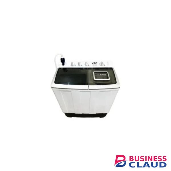 Von VWM-13AHK Twin Tub Washing Machine, White