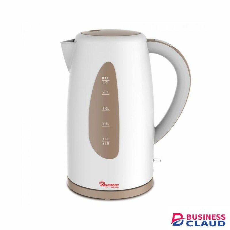 RAMTONS RM/591 CORDLESS ELECTRIC KETTLE 3 LITERS WHITE & BROWN