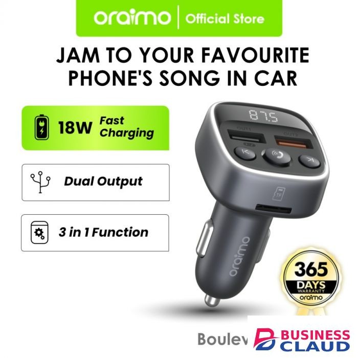 Oraimo Boulevard Dual USB Bluetooth Car Modulator