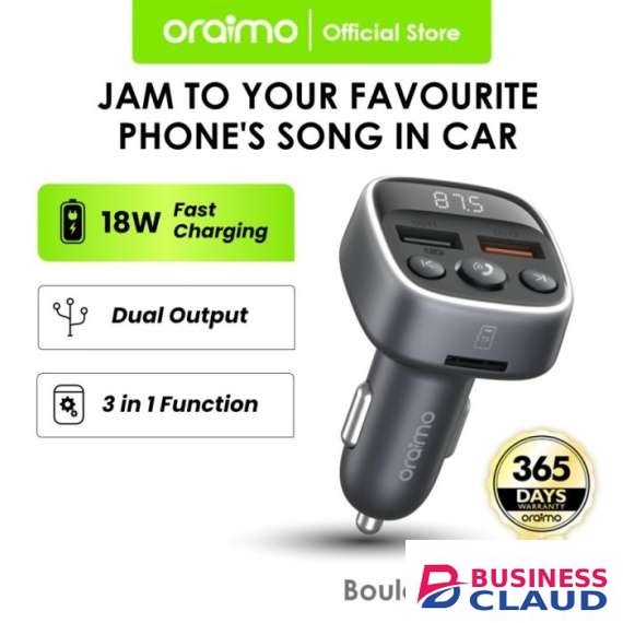 Oraimo Boulevard Dual USB Bluetooth Car Modulator