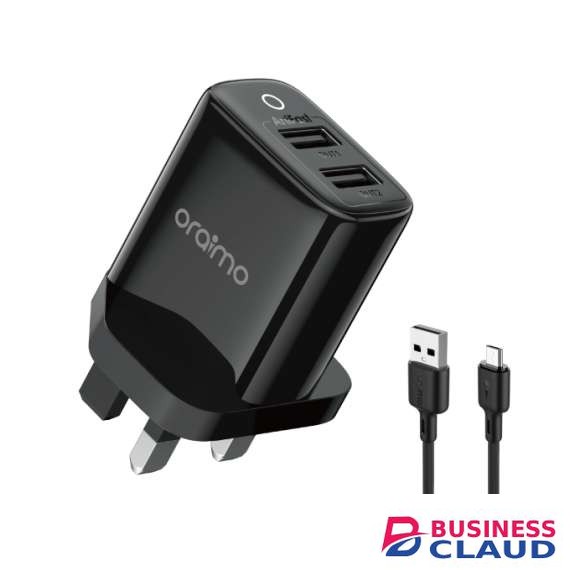 Oraimo FireFly 2U 12W Dual USB-A Power Adapter
