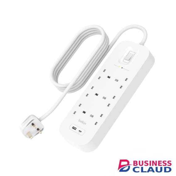 Belkin Connect 6 Way Extension with Surge Protector