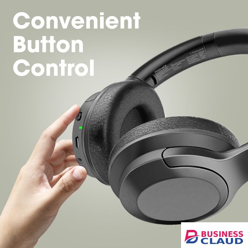 Promate Concord High-Fidelity Stereo Wireless Bluetooth Headphones