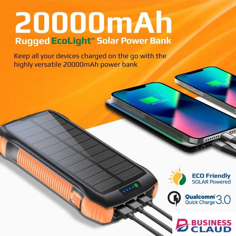 Promate SolarTank-20PDQi 20000mAh solar Powerbank