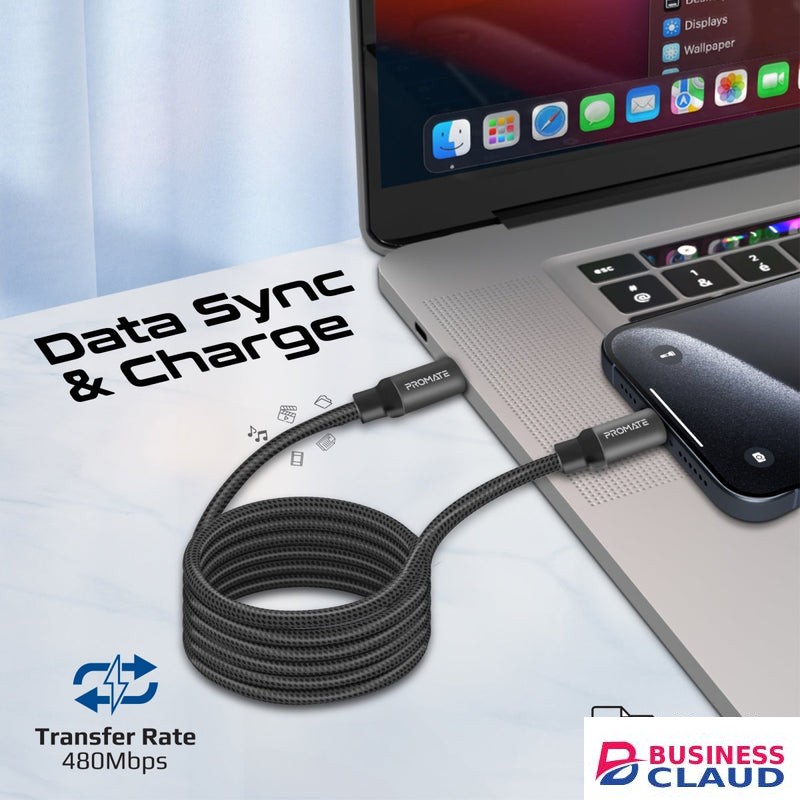 Promate Springy Self-Organizing Magnetic USB-C Cable