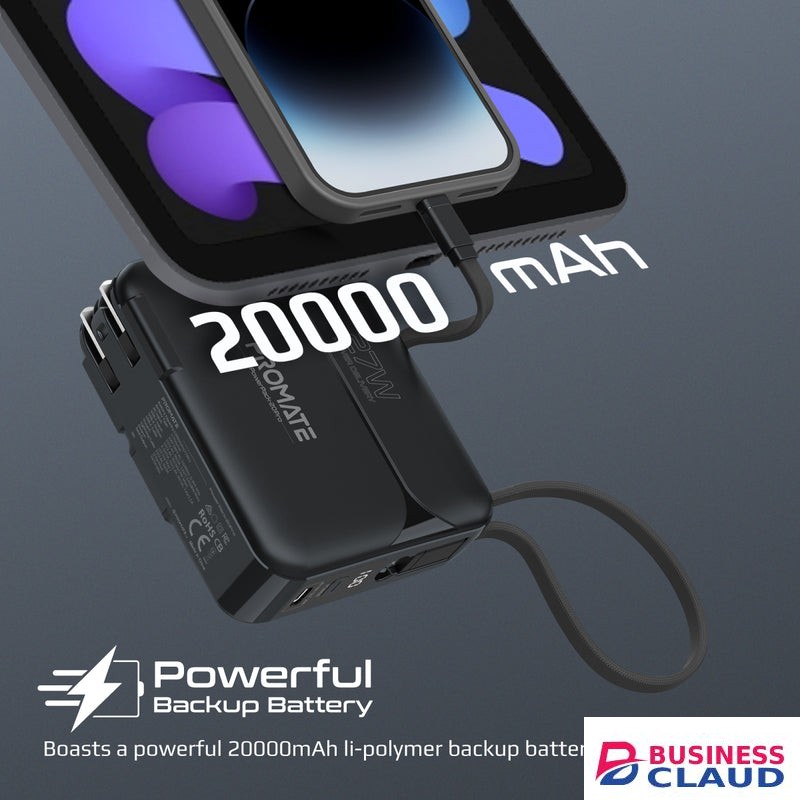 Promate PowerPack20Pro with AC charger 20000mAh Powerbank