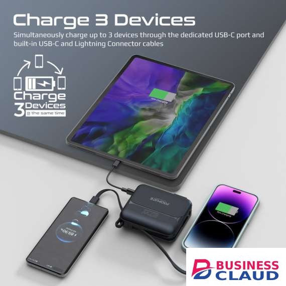 Promate PowerPack20Pro with AC charger 20000mAh Powerbank