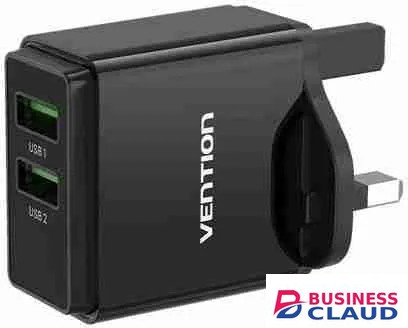 Vention Two port USB A and C 18W/20W UK Plug Wall Charger