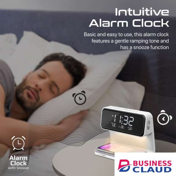 Promate Lumix-15W Clock with 15W Wireless Charger