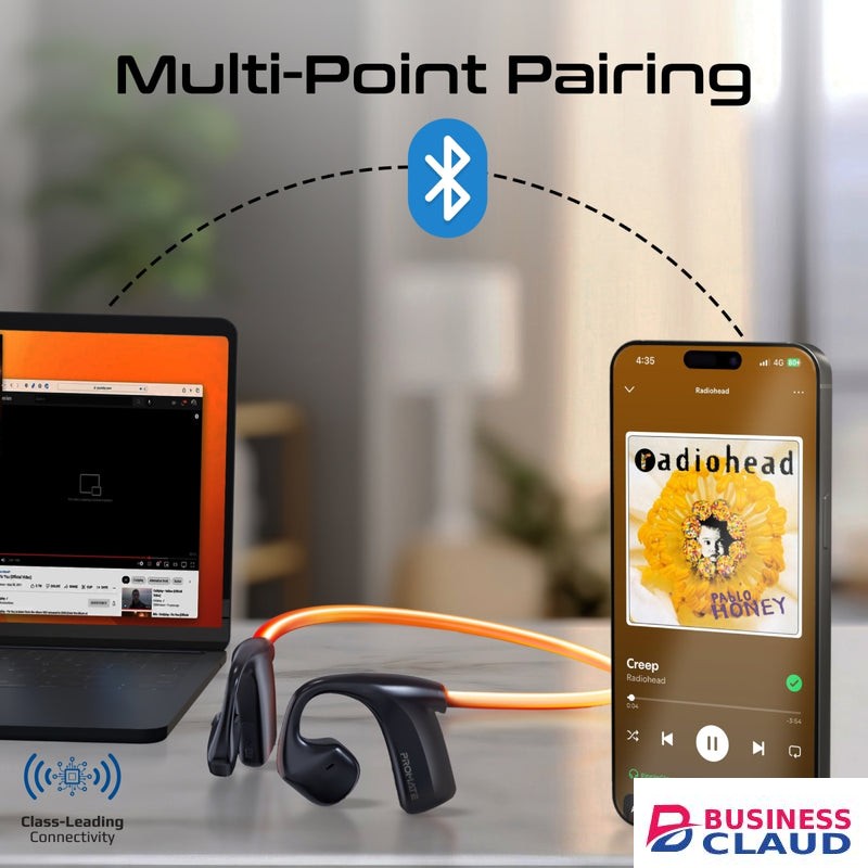 Promate AudioConduct High-Endurance Wireless Neckband Earphones