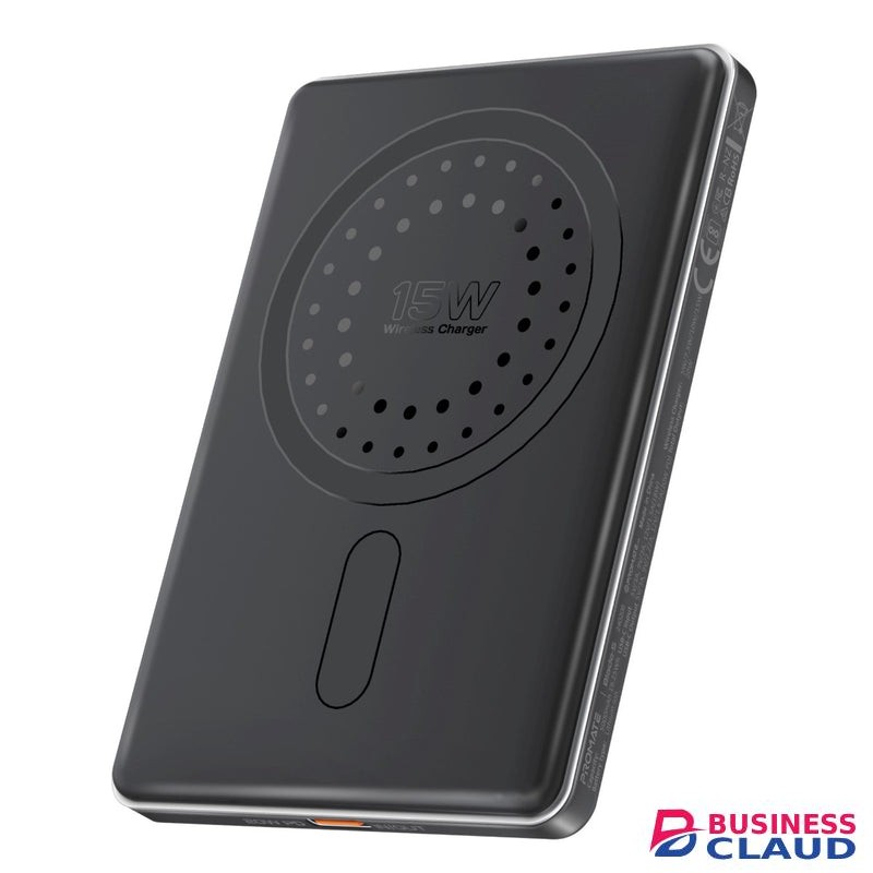 Promate 5000mAh Ultra-Slim MagSafe Compatible Wireless Charging PowerBank