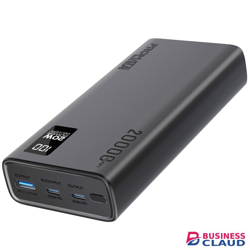 Promate Super Slim Design 20000mAh Smart Charging Power Bank