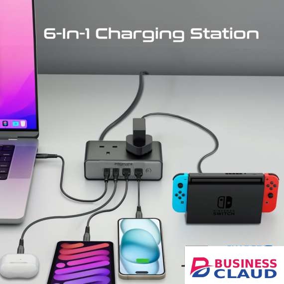 Promate 65W Power Delivery GaNFast charging station