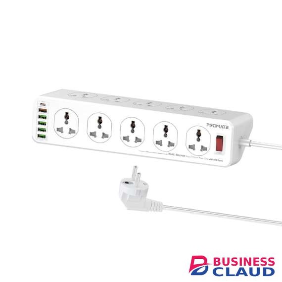 Promate 10AC Socket Space Efficient Power Strip