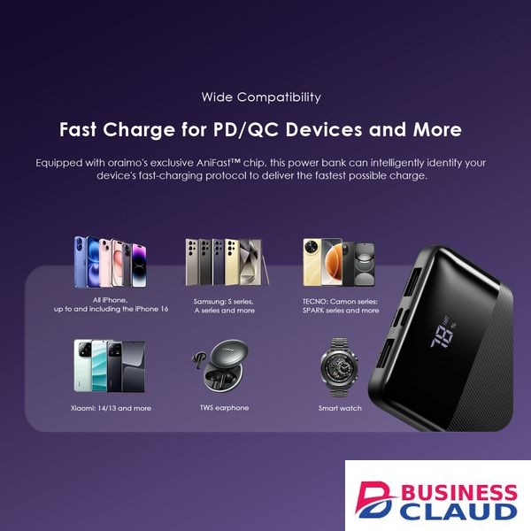 Oraimo Toast 22.5 Byte 10000mAh 22.5W Power Bank