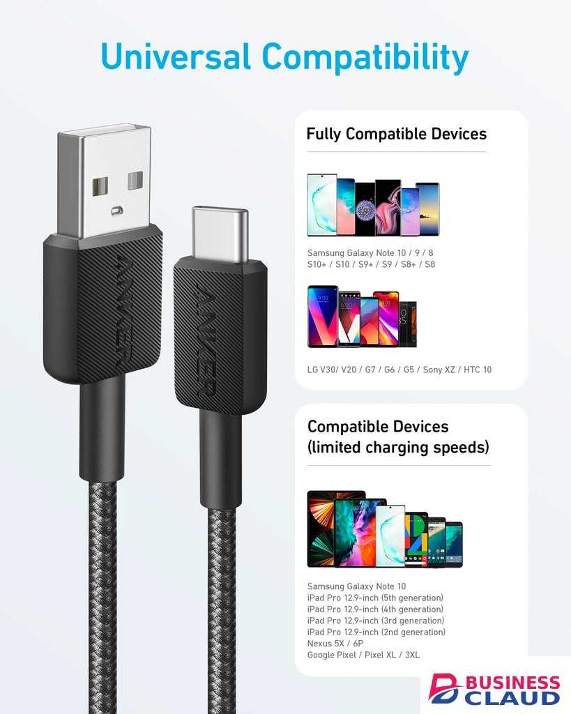 Anker 322 Usb A To Usb C 6Ft Cable