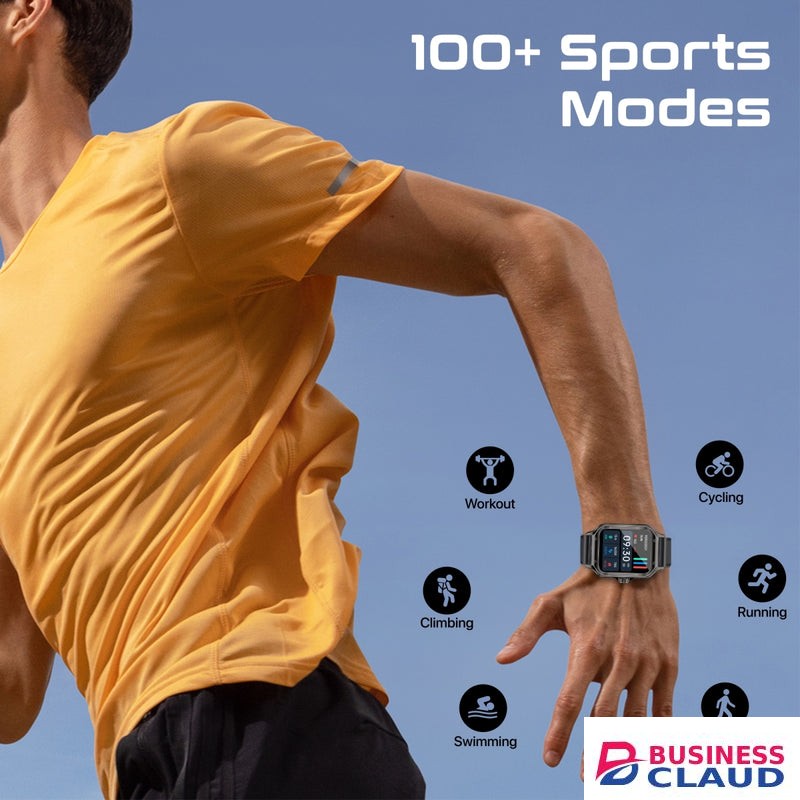 Promate 1.78" Curved AMOLED Fitness Tracker Smartwatch