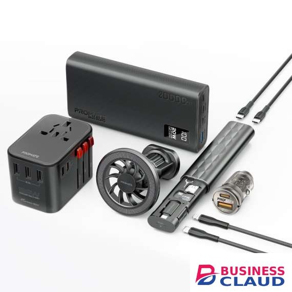 Promate 7-in-1 Charging Travel Kit