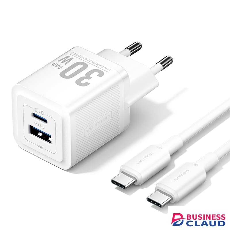 Vention 2-Port USB (C + A) GaN Charger