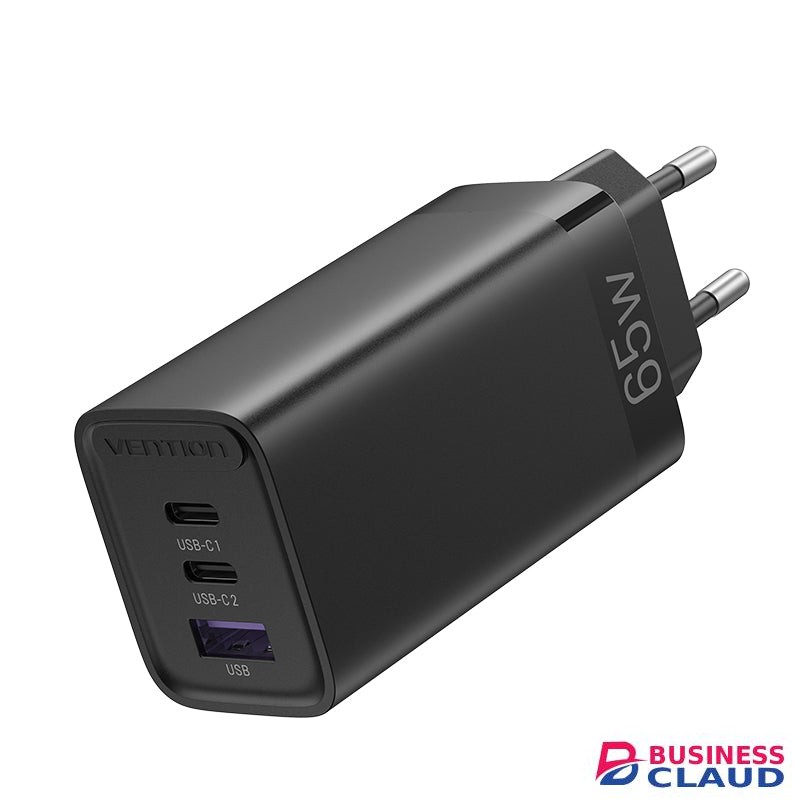 Vention 3-Port USB(C+C+A) GaN Charger