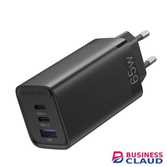 Vention 3-Port USB(C+C+A) GaN Charger