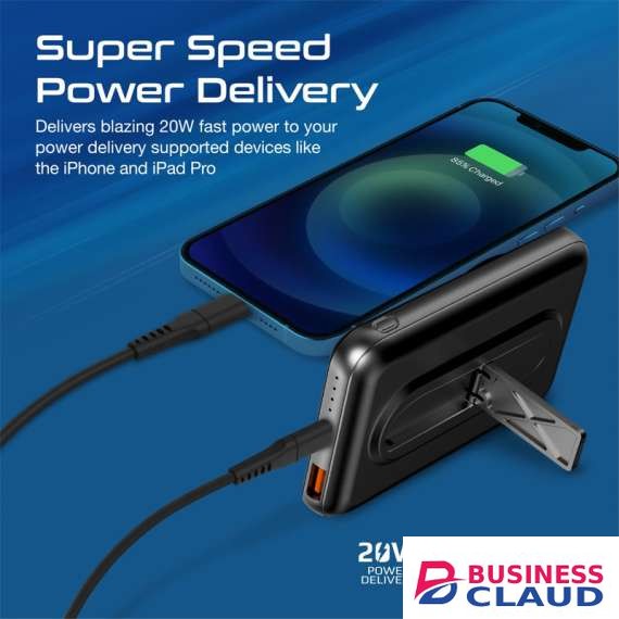 Promate PowerMag-10Pro 10000mAh MagSafe Wireless Charging Power Bank