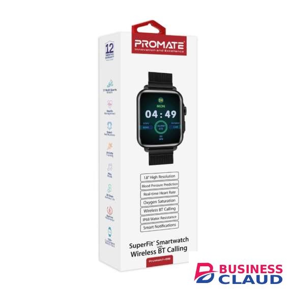 Promate PROWATCH-B18 IP68 Fitness Tracker Smartwatch