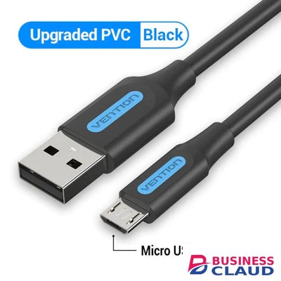 Vention USB 2.0 A Male to Micro-B Male 3A 1.5M Black Cable