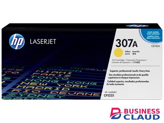 HP CE742A 307A Yellow LaserJet Toner Cartridge