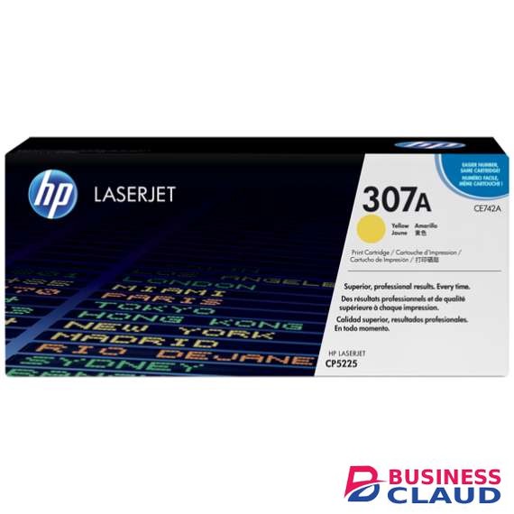 HP CE742A 307A Yellow LaserJet Toner Cartridge