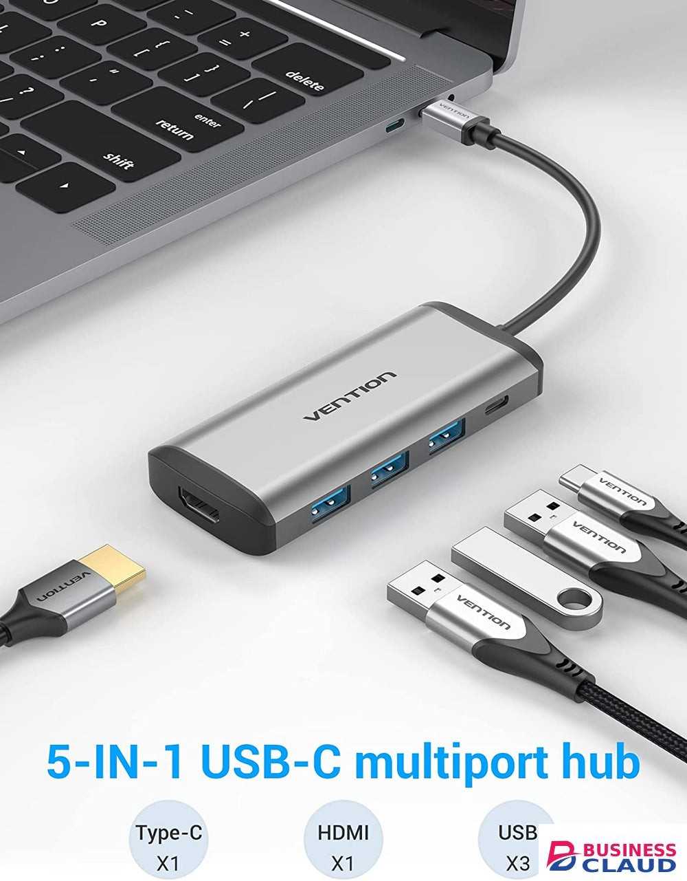 Vention USB C 5 in 1 Multifuntion Docking Station