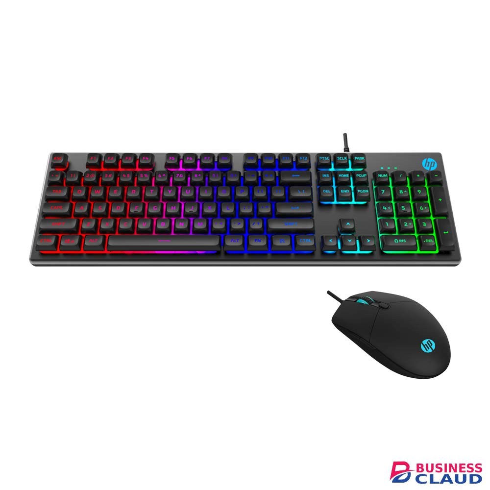 HP KM300F USB Gaming Keyboard and Mouse with Colorful Backlit Lighting