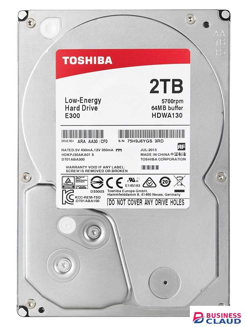 Toshiba E300 2TB 5400RPM 3.5" SATA Internal Hard Drive