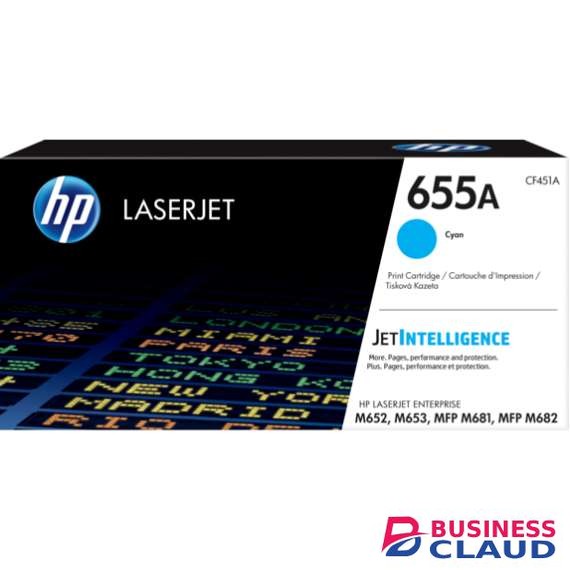 HP CF451A 655A Cyan LaserJet Toner Cartridge