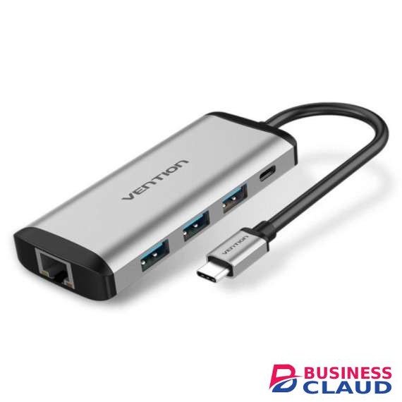 Vention USB Type C to 3 Ports USB 3.0 Hub with Gigabit Ethernet Adapter