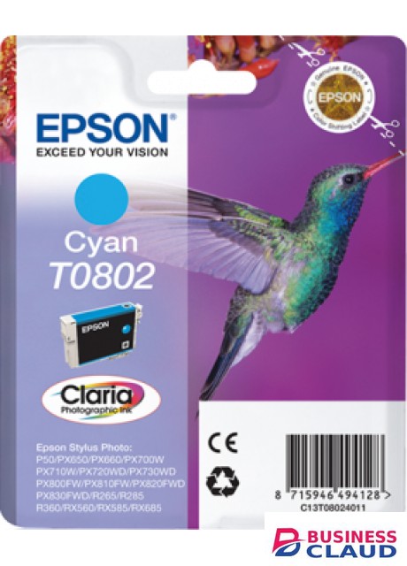 Epson T0802 Cyan Ink Cartridge