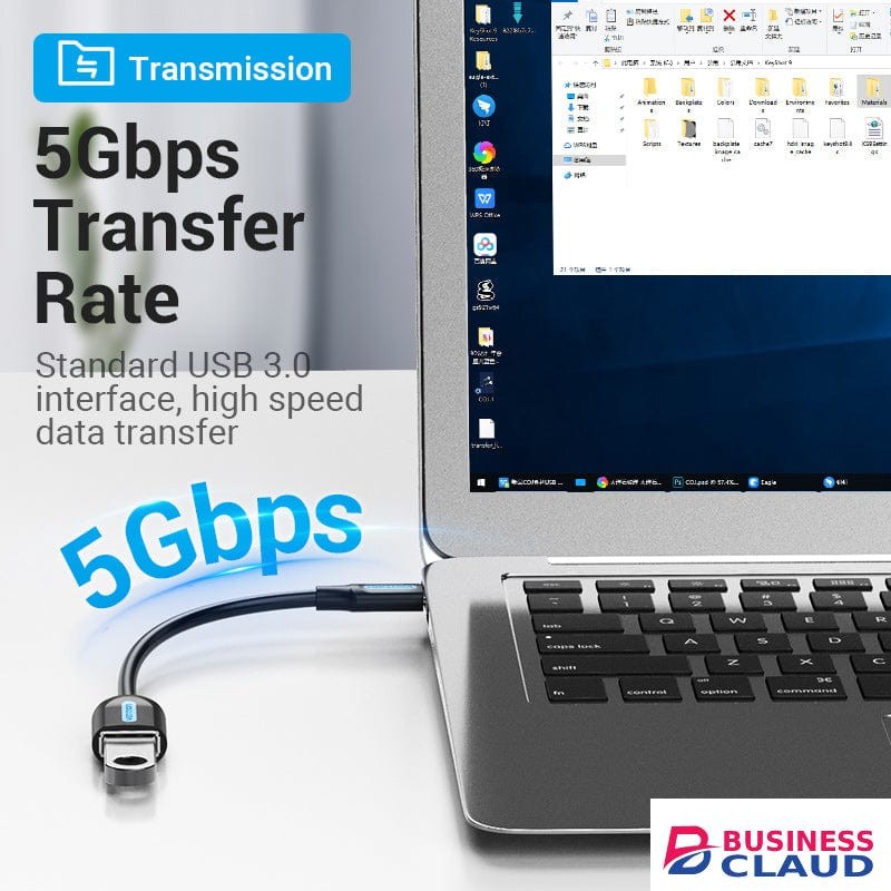 Vention USB C to USB A 3.0 OTG 0.15M Cable