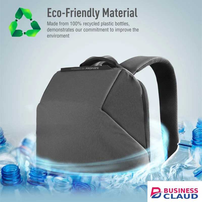 Promate 15.6inch RPET Water-Resistant Backpack