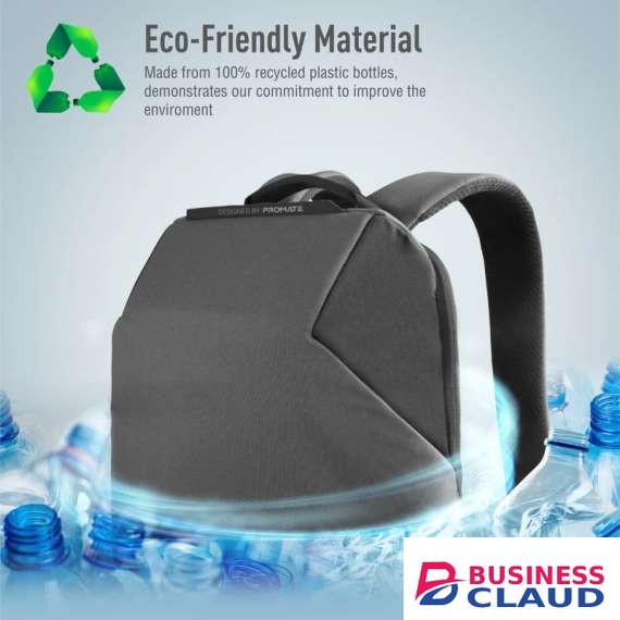 Promate 15.6inch RPET Water-Resistant Backpack