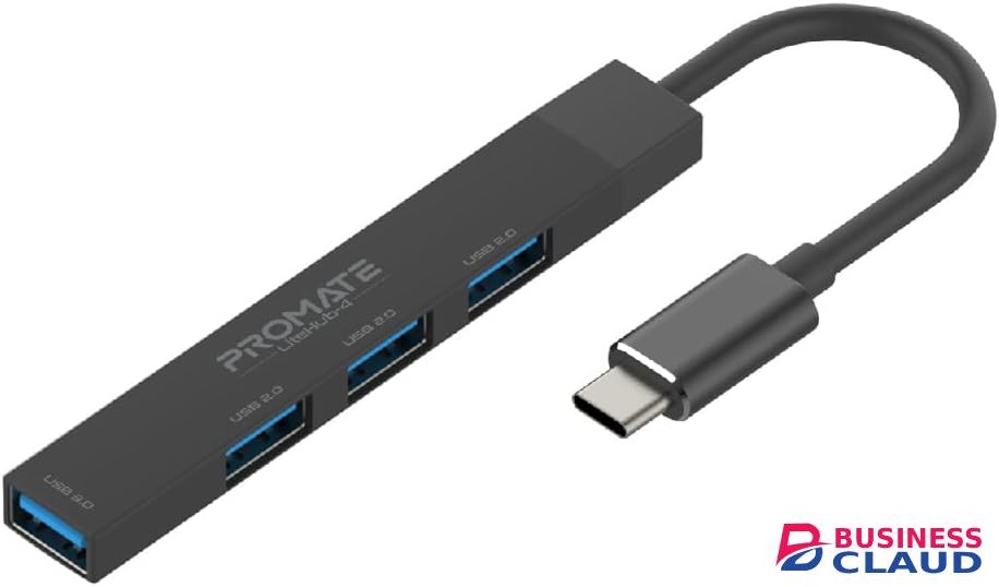 Promate 4-in-1 Multi-Port USB-C Data Hub
