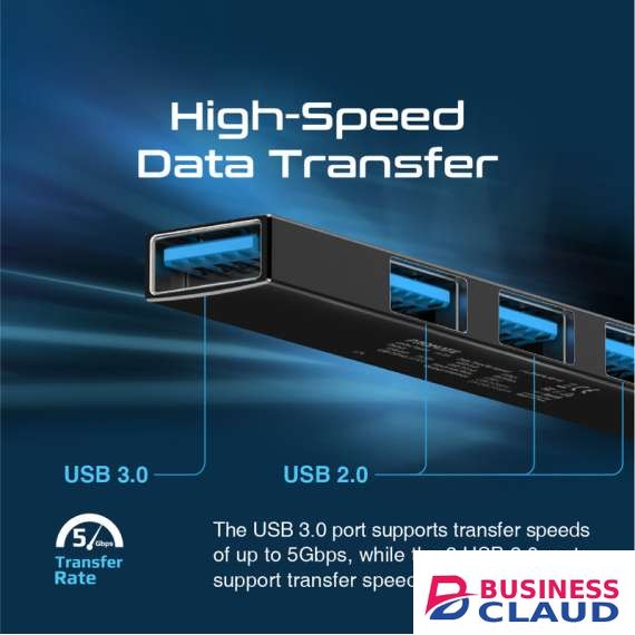 Promate 4-in-1 Multi-Port USB-C Data Hub