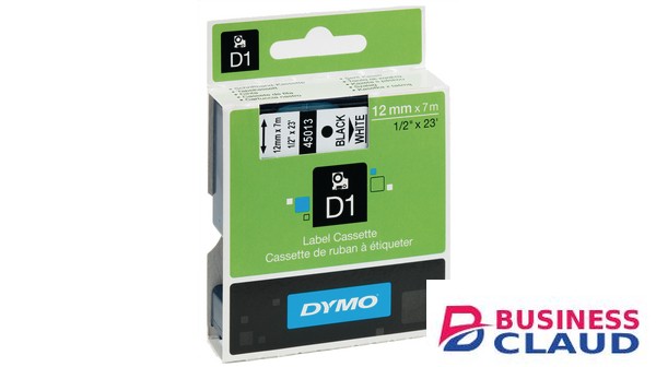 Dymo D1 12mm x 7m Standard Labelling Tape