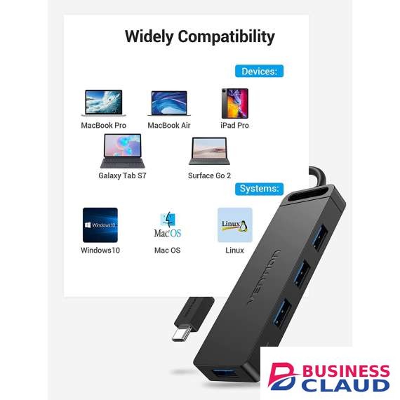 Vention USB C to 4 Port USB 3.0 Hub